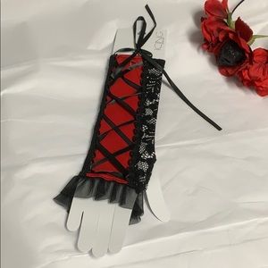Black Lace Corset Gloves!